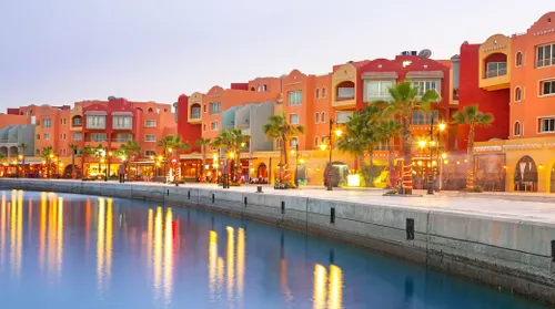 Hurghada Marina at dusk
